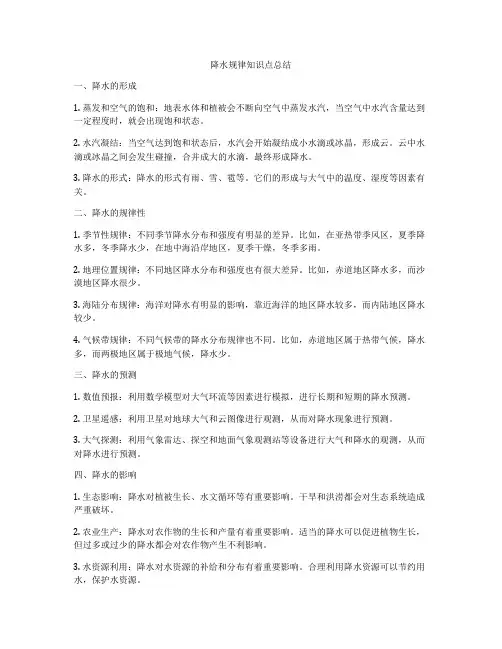 降水规律知识点总结