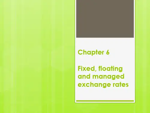 国际金融(英文版第二版)Chapter 6 The Foreign Exchange Market