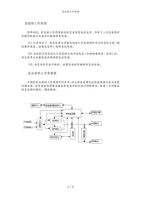 直流屏工作原理