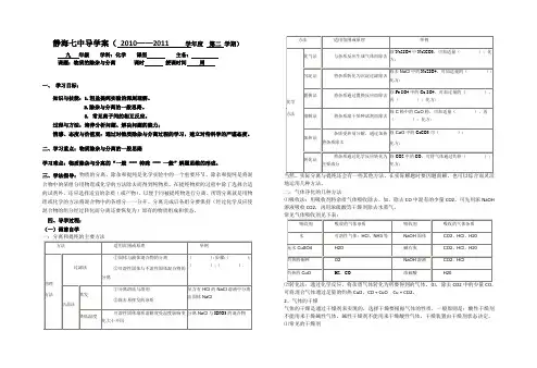 物质的分离和除杂