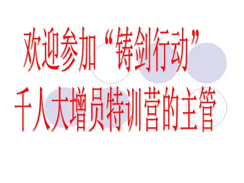 保险公司主管培训课件