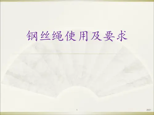 钢丝绳使用及要求PPT课件
