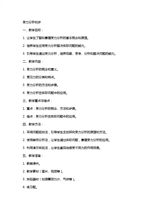 教案课件)受力分析初步