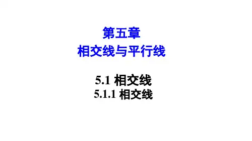 新疆哈密市第四中学人教版七年级数学下册课件：511相交线(共38张PPT)