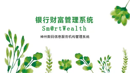 银行财富管理系统Sm rtWealth