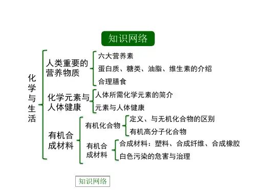 人教版九年级下册化学 第十二单元 化学与生活 《化学与生活》复习课件