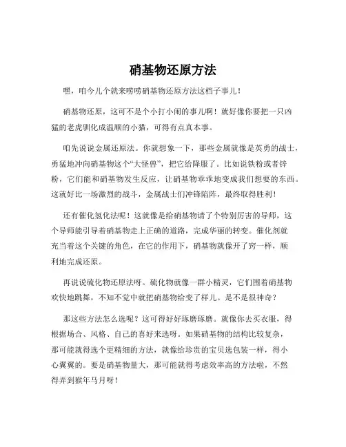 硝基物还原方法