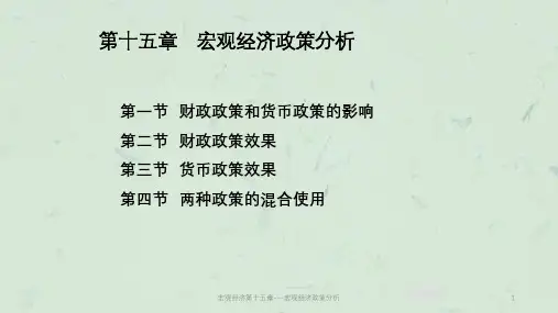 宏观经济第十五章---宏观经济政策分析课件