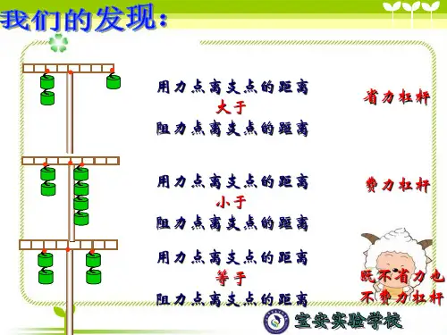 教科版六年级科学上册1.3《杠杆类工具的研究》ppt课件