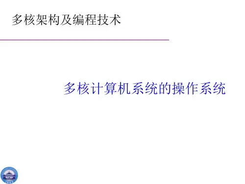 多核计算机系统的操作系统