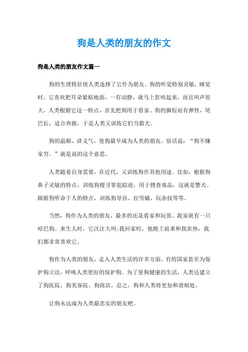 狗是人类的朋友的作文
