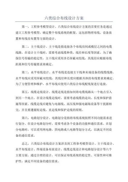 六类综合布线设计方案