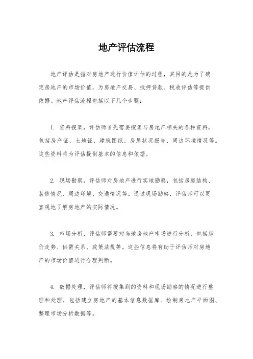 地产评估流程