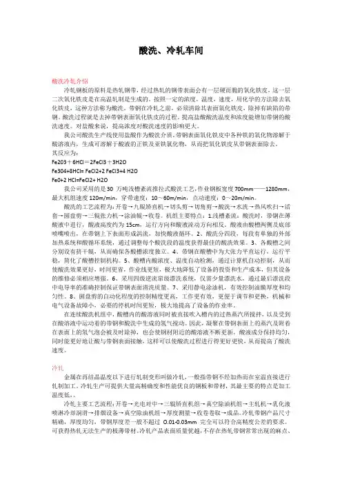 酸洗、冷轧材料