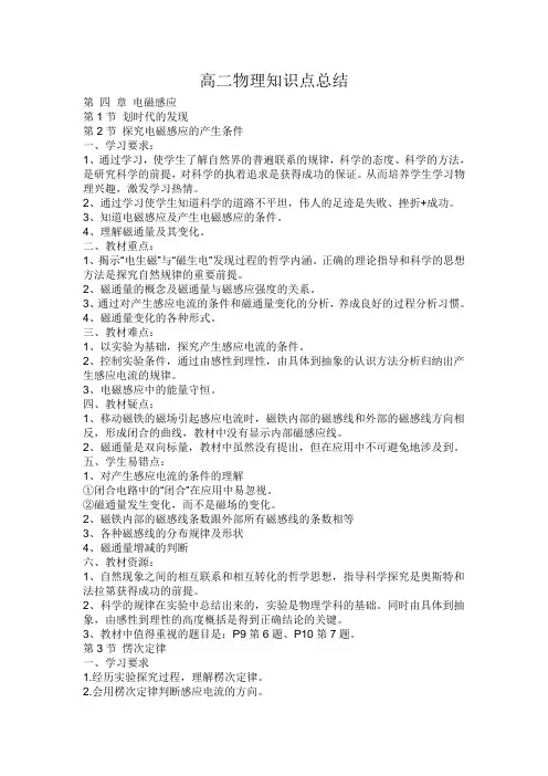 高二物理知识点总结