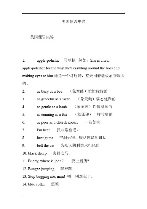 美国俚语集锦