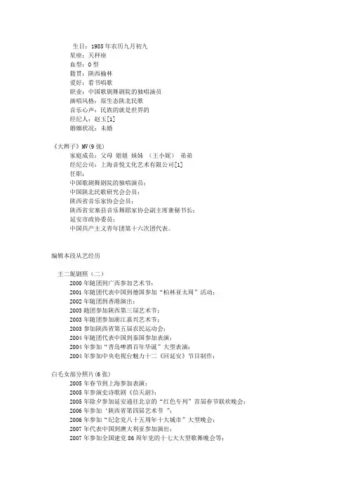 王二妮简历