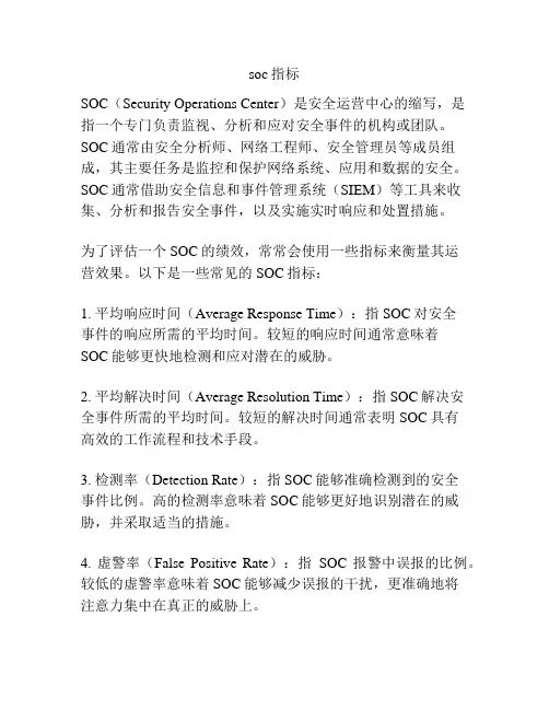soc指标