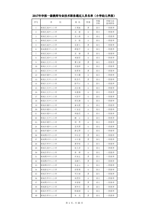 一级教师中学段含初高中