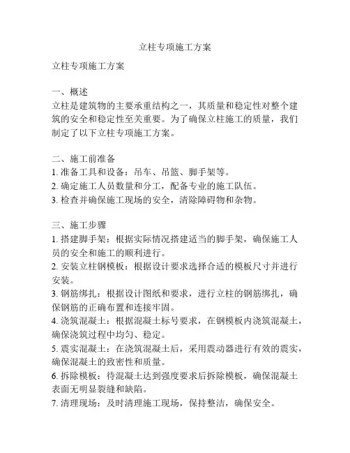 立柱专项施工方案