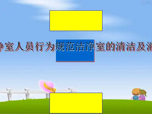 最新洁净室人员行为规范洁净室的清洁及消毒教学讲义PPT