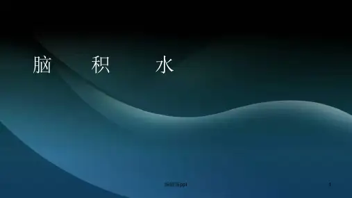 脑积水PPT课件