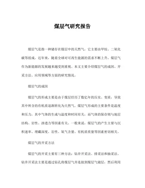 煤层气研究报告