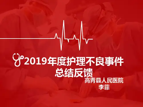2019年度护理不良事件汇总