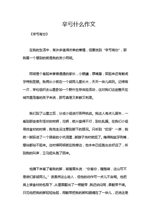 辛亏什么作文