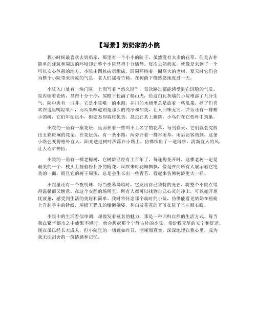 【写景】奶奶家的小院