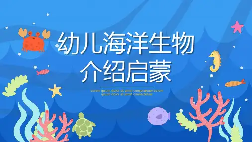 幼儿海洋生物介绍启蒙ppt模板