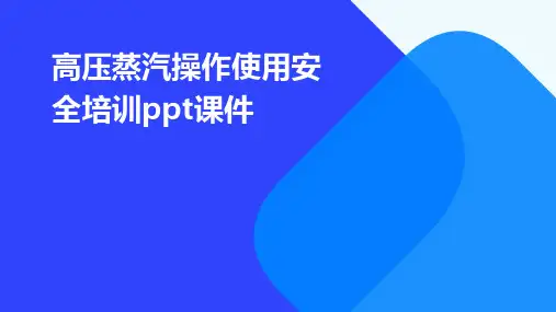 高压蒸汽操作使用安全培训PPT课件