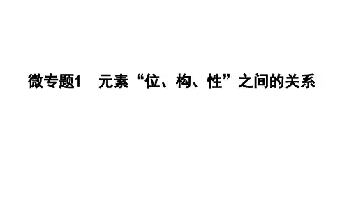 高中化学鲁科版2019必修第二册第1章微专题1元素位构性之间的关系课件19张