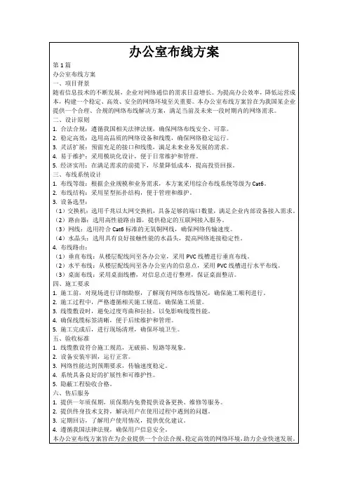 办公室布线方案