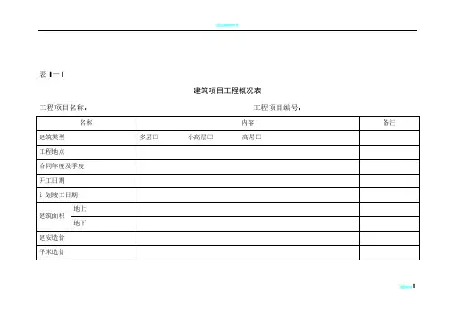 建筑工程造价分析表
