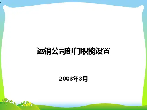 朴智—神华煤炭—运销公司部门职能及岗位设置0317