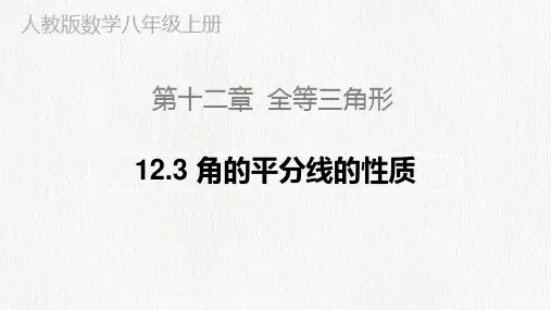 人教版八年级上册第十二章《12.3 角的平分线的性质》课件