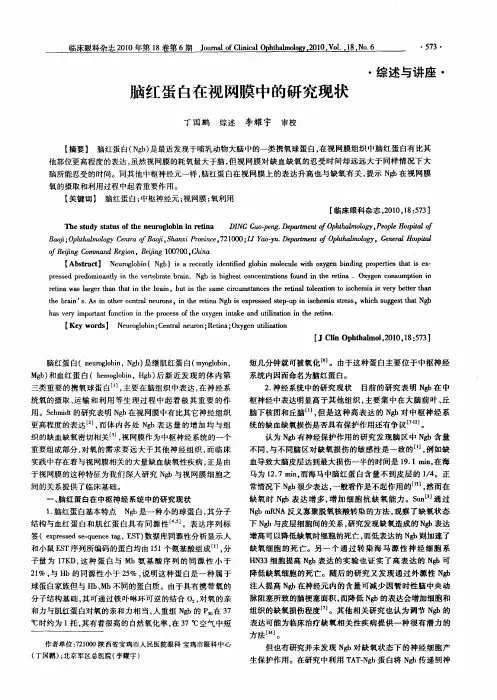 脑红蛋白在视网膜中的研究现状