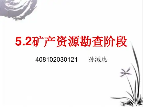 矿产资源勘查阶段