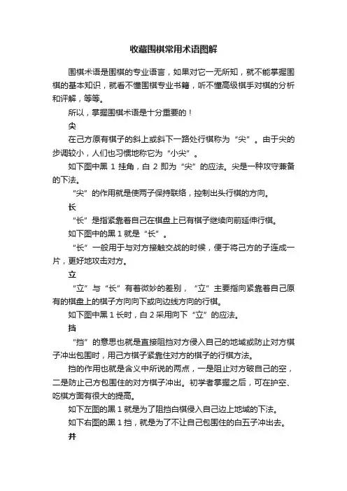 收藏围棋常用术语图解