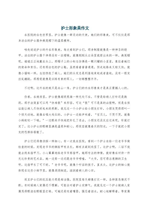 护士形象美作文