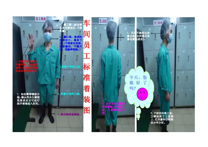车间员工标准着装图1