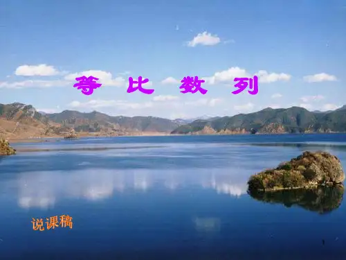 等比数列第一课时说课课件