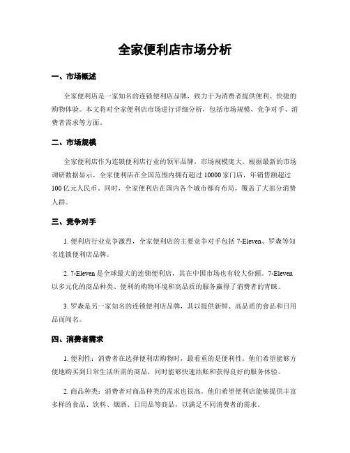 全家便利店市场分析