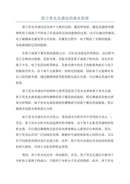 原子荧光光谱法的基本原理