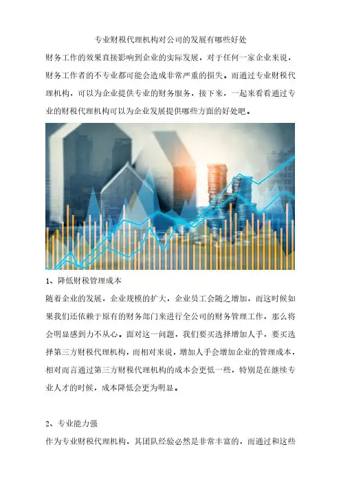 专业财税代理机构对公司的发展有哪些好处