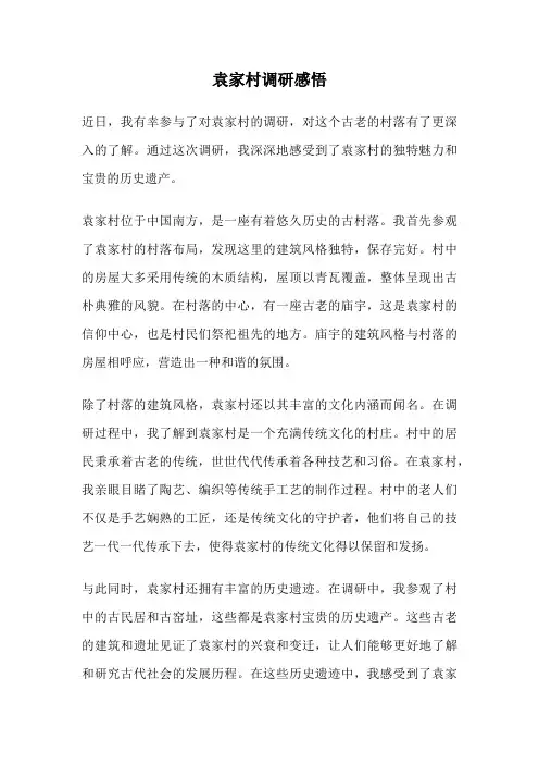 袁家村调研感悟