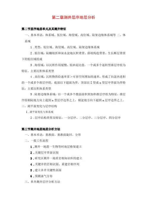 测井地质学知识点
