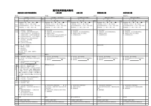 临床路径—急性单纯性阑尾炎
