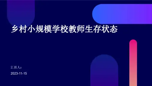 乡村小规模学校教师生存状态